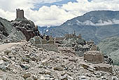 Ladakh - Basgo Gompa built on a mountain spur